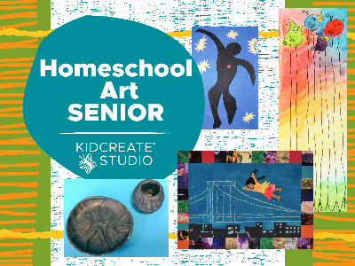 Kidcreate Studio - Dana Point. Homeschool Art Weekly Class SENIOR (7-12 Years)